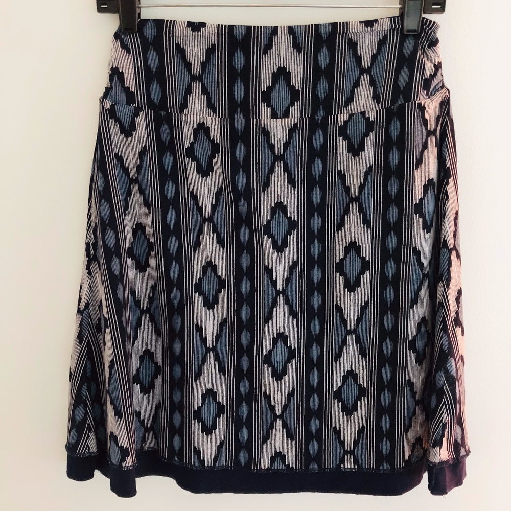 Blue Western Print Skirt